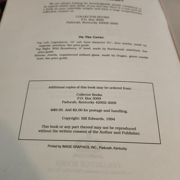 Standard Carnival Glass Price Guide 9th Edition By Bill Edwards - Picture 5 of 5